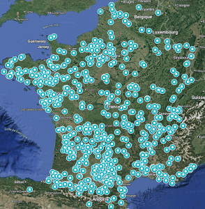Carte de France des projet d'autonomie de J'autonomise